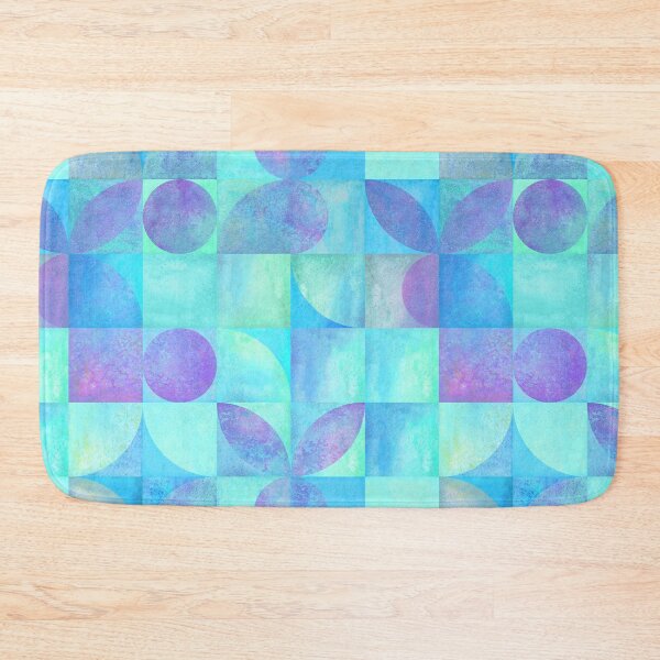 Item preview, Bunnies silhouettes simple geometric form contemporary art watercolor pattern designed and sold by olgersart.