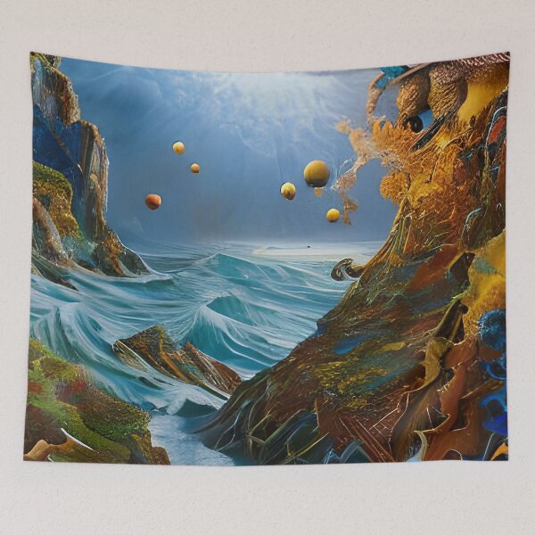 Item preview, Surrealist painting like digital art of The Sea of Chaos Surrealist style designed and sold by Ataraxia  Apparel.