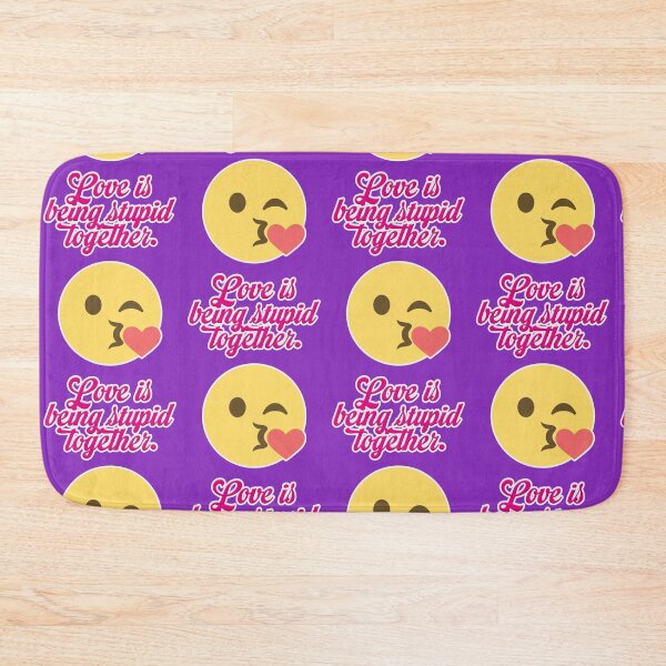 Item preview, Love is being stupid together, quote designed and sold by Mauswohn.
