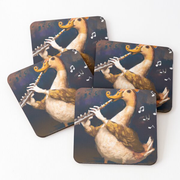 Item preview, Oboe Duck , Duck with Oboe , Oil Painting designed and sold by Color-Me-Blue.