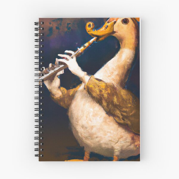 Item preview, Oboe Duck , Duck with Oboe , Oil Painting designed and sold by Color-Me-Blue.