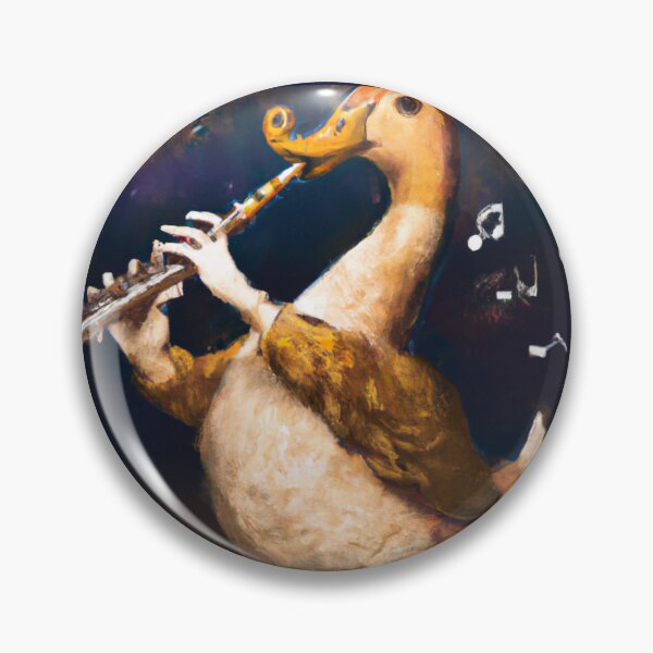 Item preview, Oboe Duck , Duck with Oboe , Oil Painting designed and sold by Color-Me-Blue.
