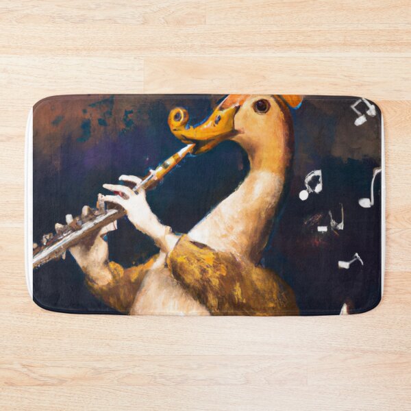 Item preview, Oboe Duck , Duck with Oboe , Oil Painting designed and sold by Color-Me-Blue.