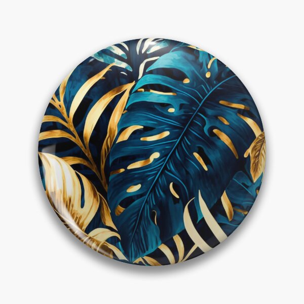 Item preview, blue and gold jungle designed and sold by Aurore-dessin.