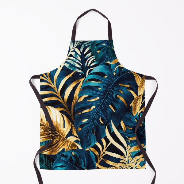 Item preview, blue and gold jungle designed and sold by Aurore-dessin.