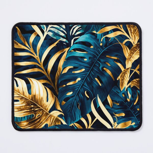 Item preview, blue and gold jungle designed and sold by Aurore-dessin.