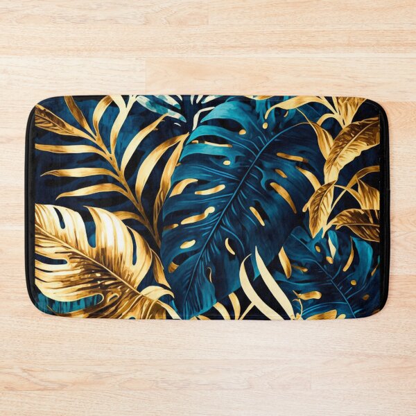 Item preview, blue and gold jungle designed and sold by Aurore-dessin.