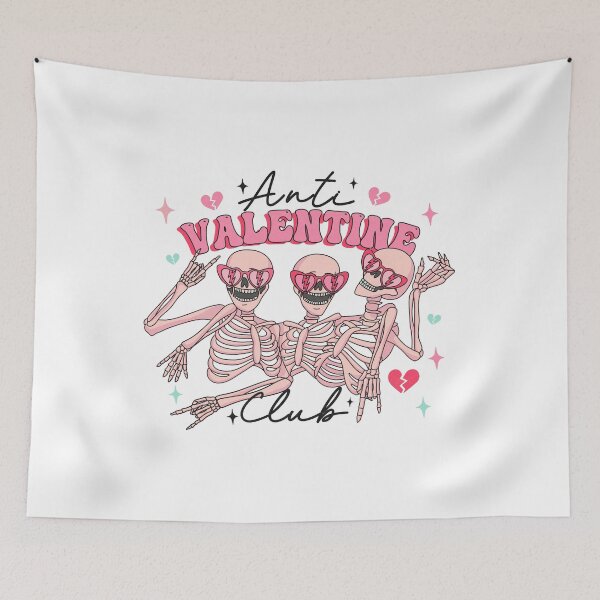 Item preview, Anti Valentine Club - Valentine's Day Skeleton - Galentine's Day -  designed and sold by Nicole Creates.
