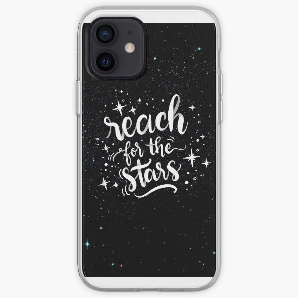 Reach for the stars! Poster calligraphic design iPhone Soft Case
