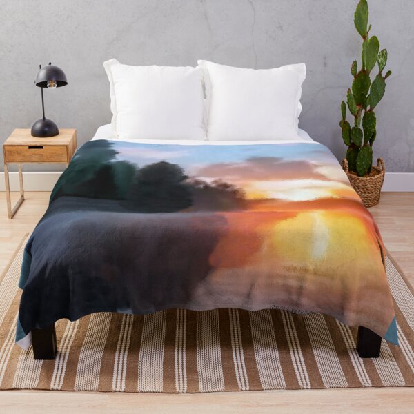 Item preview, Sunset Lake Brushed Art designed and sold by kristalcurt.