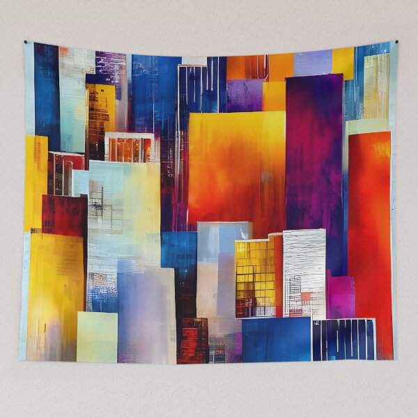 Item preview, Abstract City Painting 20 designed and sold by Art by Lilia.
