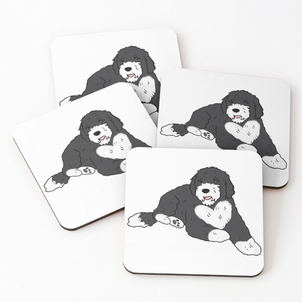 Item preview, Portuguese water dog cute illustration  designed and sold by Yarafantasyart.