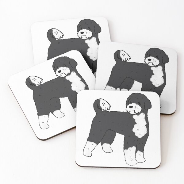 Item preview, Portuguese water dog cute illustration  designed and sold by Yarafantasyart.
