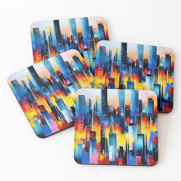 Item preview, Abstract City Painting 22 designed and sold by Art by Lilia.