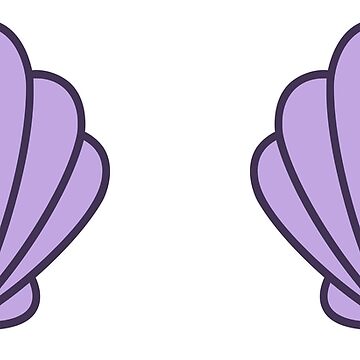 Mermaid Sea Shell Bra Costume Sticker for Sale by pessimisticmake