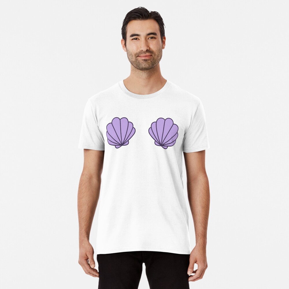 Mermaid Shell Bra, Clam Shell, Seashell Classic T-Shirt for Sale by  Hannah Lou