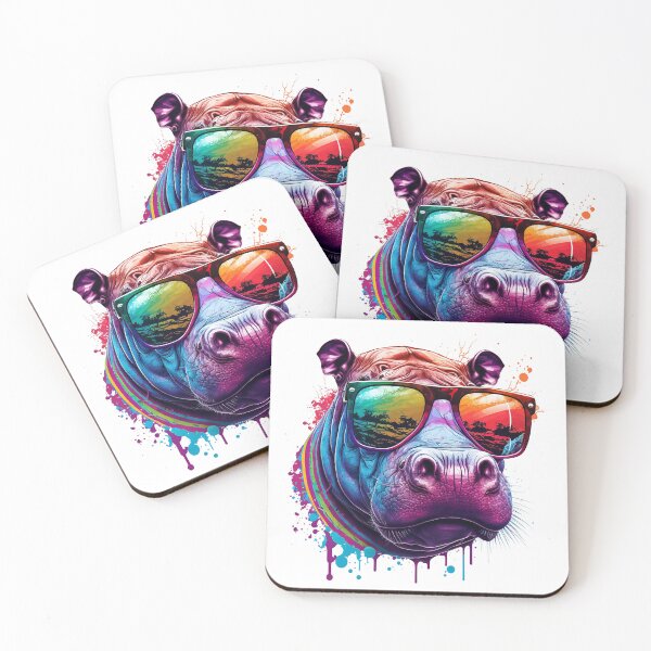 Item preview, Hippo wearing Shades designed and sold by TeeFrenzy.