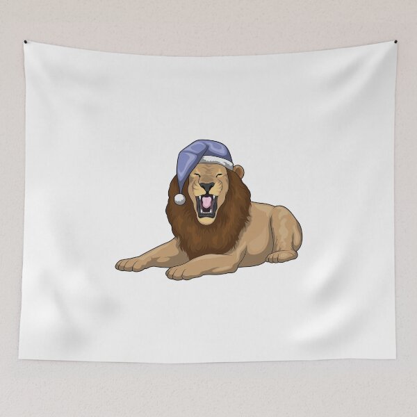 Item preview, Lion Sleeping Nightcap designed and sold by Snabdesign84.