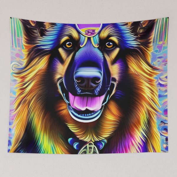 Item preview, Mardi Gras German Sheperd, Mardi gras dog, mardi gras canine designed and sold by Doggymadness.
