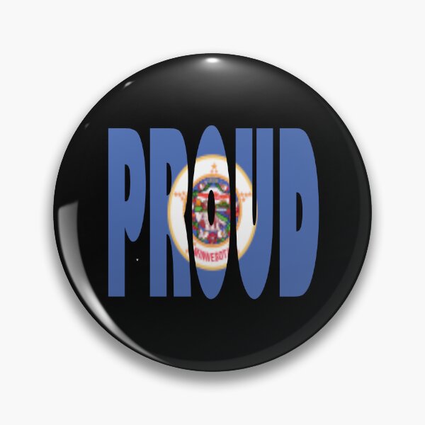 Item preview, Minnesota Flag in the Words Proud designed and sold by Quotes-I-Wear.