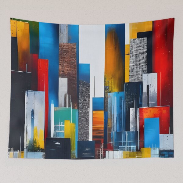 Item preview, Abstract City Painting 23 designed and sold by Art by Lilia.