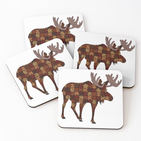 Item preview, Brown Puzzle Moose designed and sold by Leah Haas.