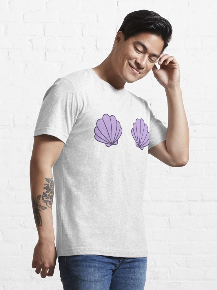 Mermaid Sea Shell Bra T Shirt Galaxy Purple Seashell Shirts-T