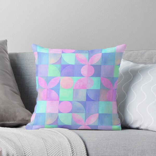 Item preview, Bunnies silhouettes simple geometric form contemporary art watercolor pattern designed and sold by olgersart.