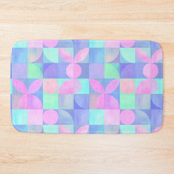 Item preview, Bunnies silhouettes simple geometric form contemporary art watercolor pattern designed and sold by olgersart.