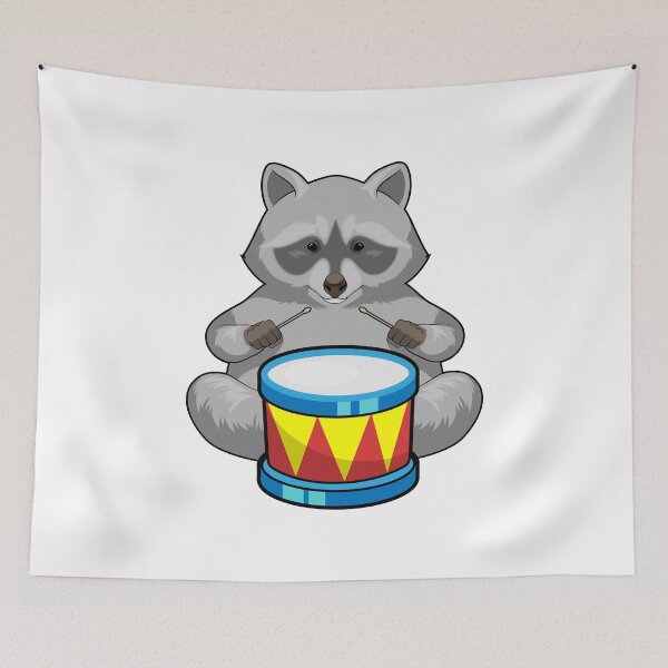 Item preview, Racoon Musician Drum Music designed and sold by Snabdesign84.