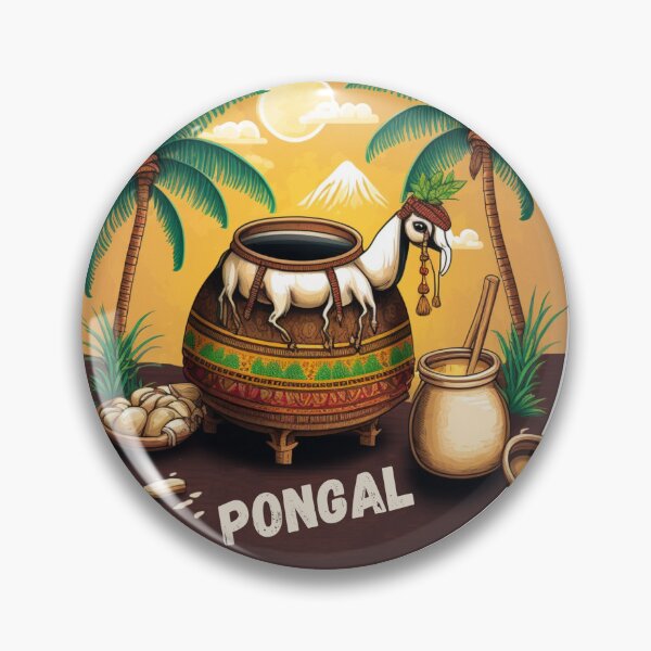 Artikelvorschau, Happy Pongal: Feiern Sie Pongal mit köstlichem Essen entworfen und verkauft von Robo-toons.