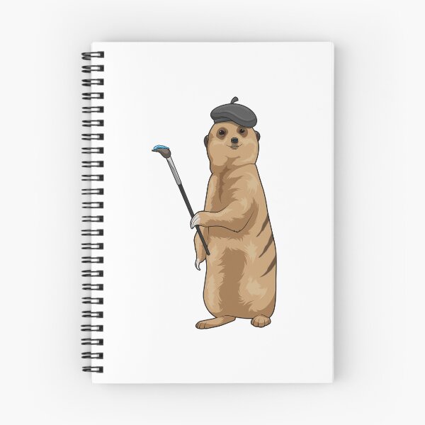 Item preview, Meerkat Painter Paintbrush Painting designed and sold by Snabdesign84.