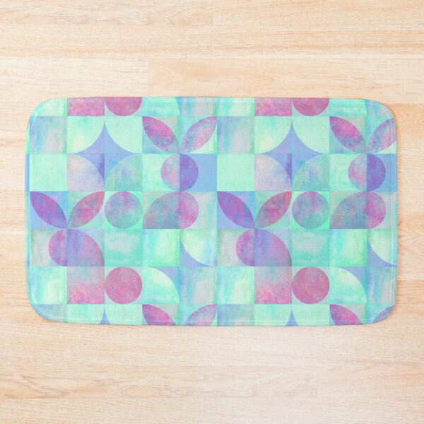 Item preview, Bunnies silhouettes simple geometric form contemporary art watercolor pattern designed and sold by olgersart.