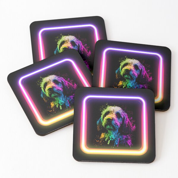 Item preview, Cockapoo Neon Splatter Insta Dog designed and sold by The-Vault.