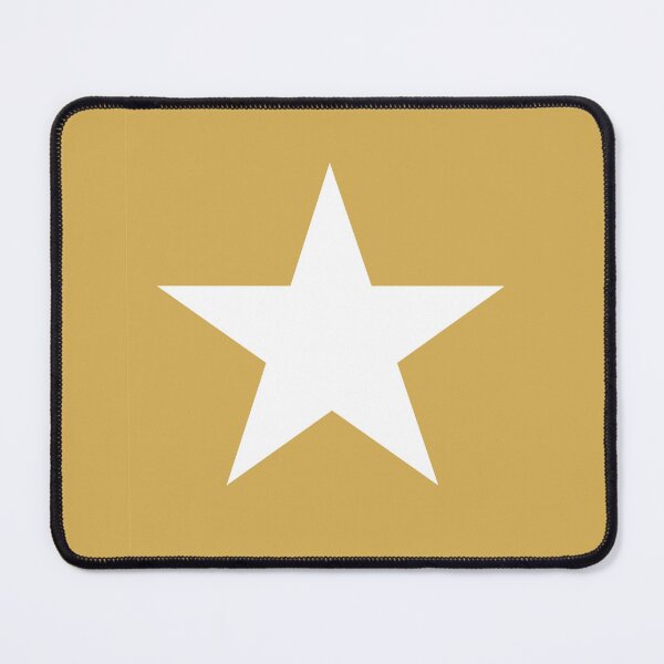 Item preview, Single 1 WHITE STAR on a GOLD Background designed and sold by RachelMacht.