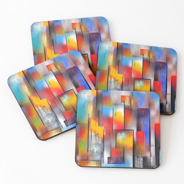 Item preview, Abstract City Painting 27 designed and sold by Art by Lilia.