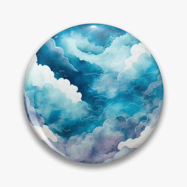 Item preview, blue clouds designed and sold by Aurore-dessin.