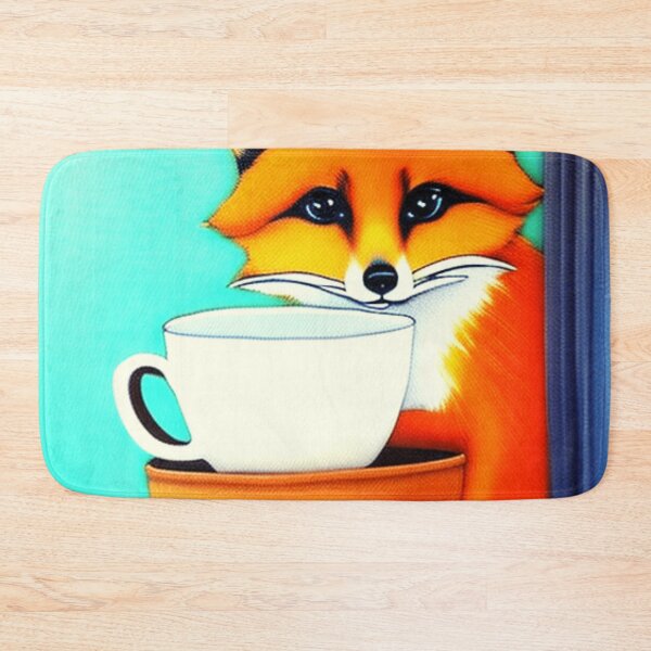Item preview, Morning Fox - cute coffee animal Poster designed and sold by skolfid brows ⭐⭐⭐⭐⭐ (5.0).