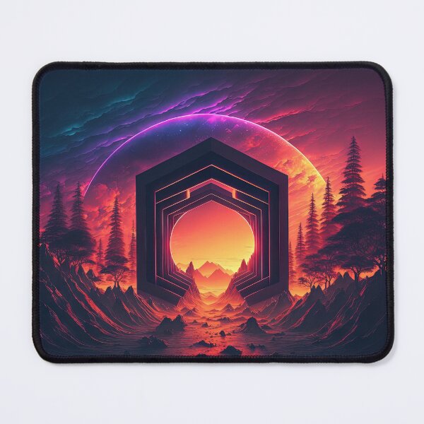 Item preview, Retro-Futurist Portal: A Synthwave Passage Through the Unknown designed and sold by Mullet Monkey.