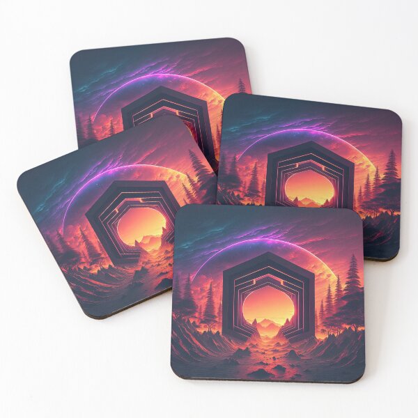 Item preview, Retro-Futurist Portal: A Synthwave Passage Through the Unknown designed and sold by Mullet Monkey.