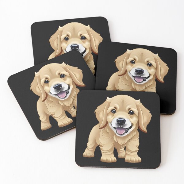 Item preview, Golden Retriever Puppy, cartoon drawing, Ai Generated Art  designed and sold by ACC .