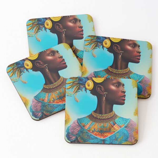 Item preview, Africa travel poster African woman portrait designed and sold by Arctic frame studio.