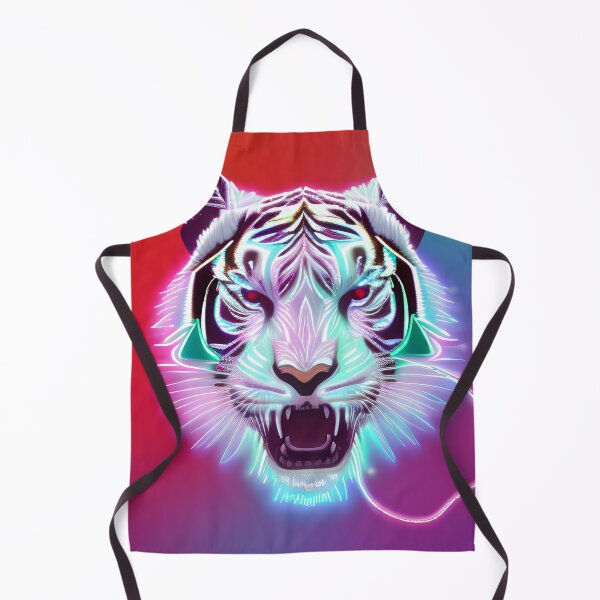 Item preview, Neon Glowing White Tiger designed and sold by PopOptikal.