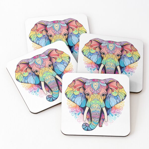 Item preview, Elephant colorful mandala designed and sold by GeneralNight.