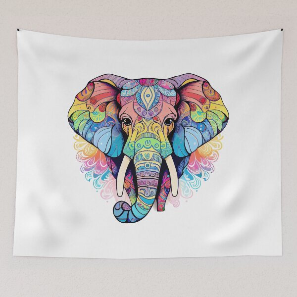 Item preview, Elephant colorful mandala designed and sold by GeneralNight.