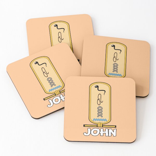 Artikelvorschau, JOHN – amerikanische Namen in Hieroglyphenbuchstaben – JOHN, Name in einem pharaonischen Khartouch – hieroglyphische pharaonische Namen entworfen und verkauft von Quotesgallery.