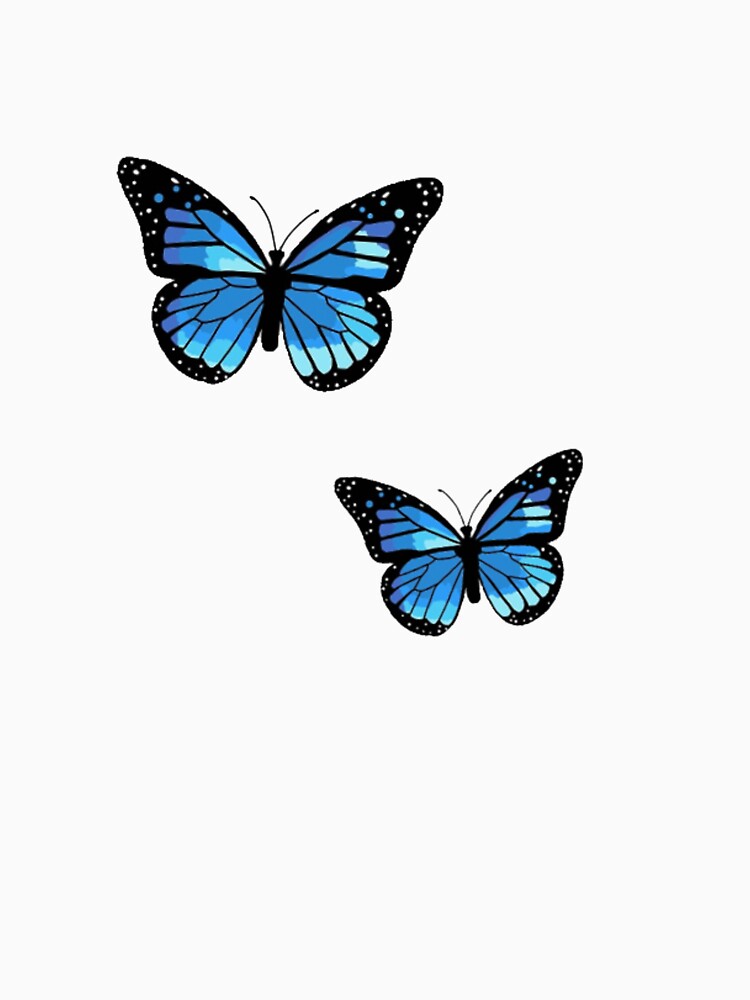 Aesthetic Blue Monarch Butterfly Design