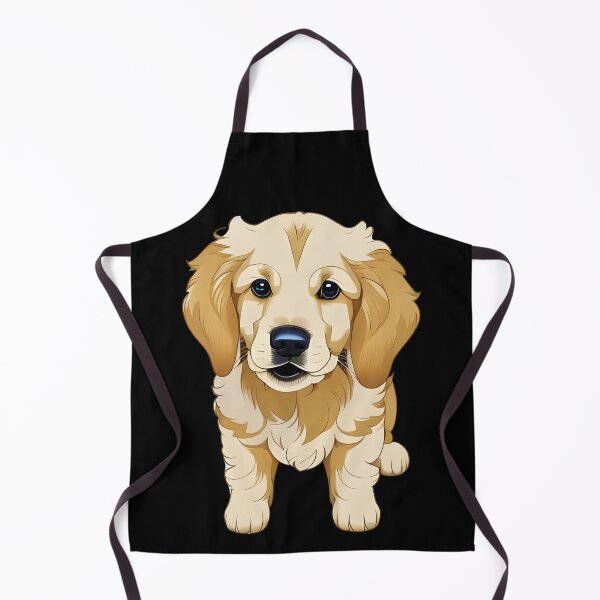 Item preview, Golden Retriever Puppy, cartoon drawing, Ai Generated Art designed and sold by ACC .