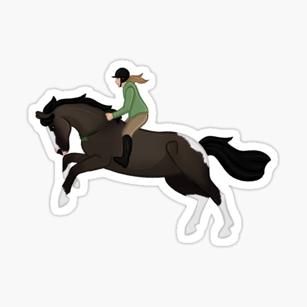 Item preview, Pferd ruckelt mit Reiter designed and sold by Art By Drina.
