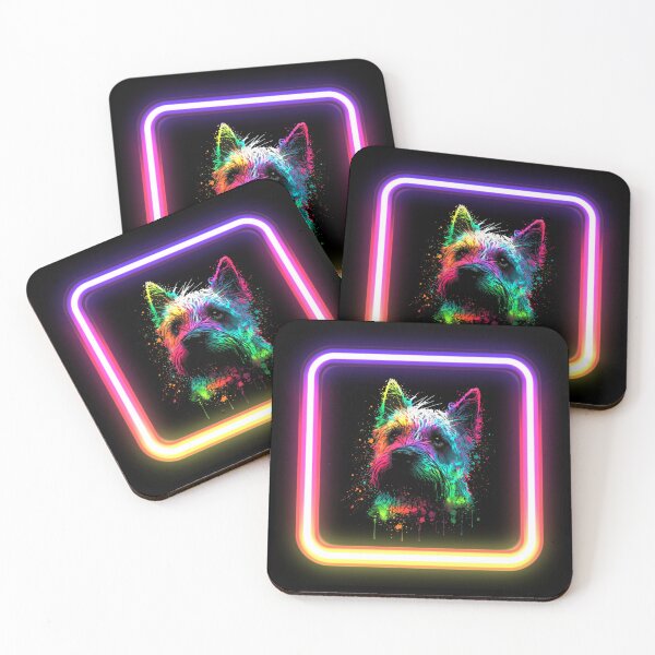 Item preview, West Highland Terrier Neon Splatter Insta Dog designed and sold by The-Vault.